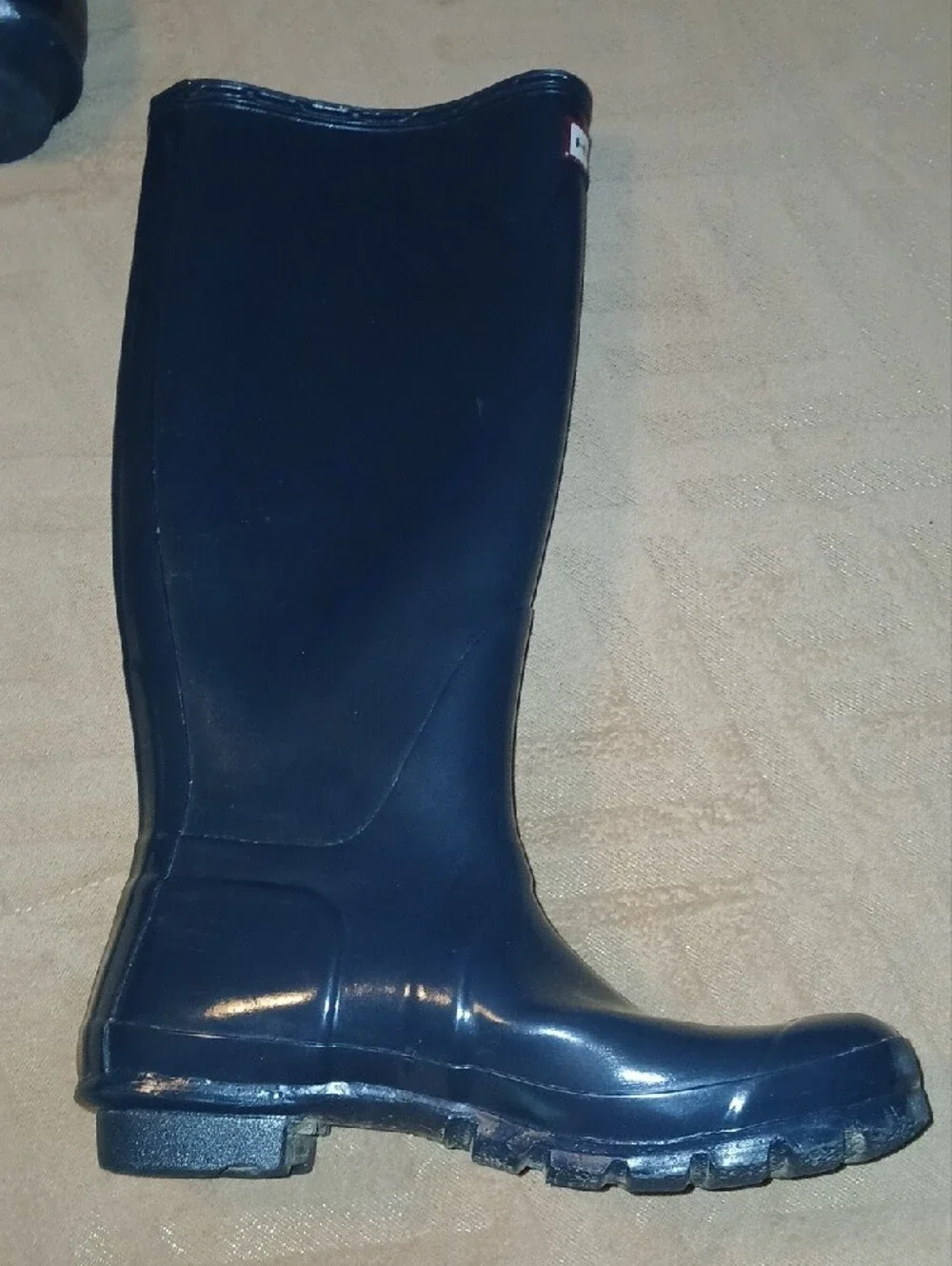 Hunter Unisex Navy Original Gloss Tall Rain/Snow Boots Sz: M6, W7